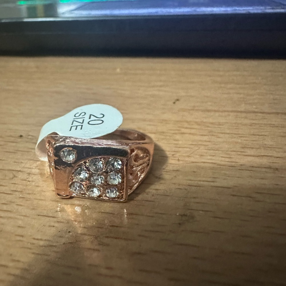 Elegant rose Gold and Silver cz’s Men's Ring